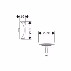 Hansgrohe 58185000 accessoire de douche et de baignoire Siphons de baignoire