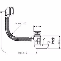 Hansgrohe 58142000 accessoire de douche et de baignoire Siphons de baignoire