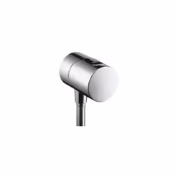 Le coude de raccordement pour flexible de douche avec robinet d'arrêt Axor Uno Fixfit Stop de hansgrohe DN 15 est livré en ch ...