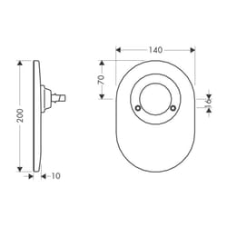 Hansgrohe - 96384000 chromé dissimulé, mitigeur de douche à boule M3