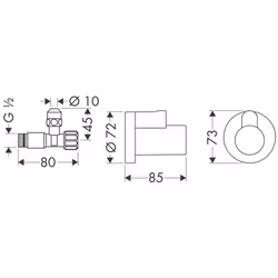 Hansgrohe 13954000 vanne de plomberie