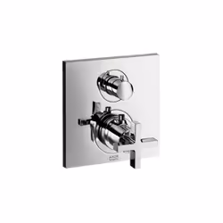 Hansgrohe Axor Citterio Thermostatique encastré avec robinet d'arrêt/inverseur, poignée croisillon Référence 39725000 Caracté ...