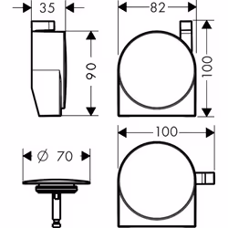 Hansgrohe 58117000 accessoire de douche et de baignoire Siphons de baignoire