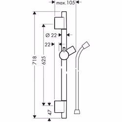 Hansgrohe Unica, 0,65 m