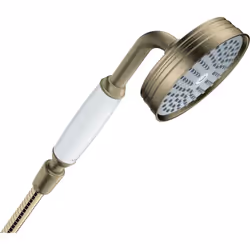 Pomme de douche taille 100 mm Type de faisceau : RainAir Débit (à 3 bar) 16 l/min Convient pour les raccords de baignoire/bor ...
