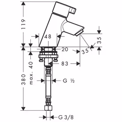 Hansgrohe 13132000 bec verseur de salle de bain