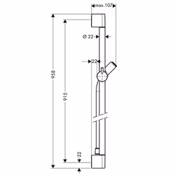Hansgrohe Unica 0,9 m Chrome