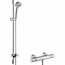 Consiste en : douche à main, thermostat de douche, barre de douche, curseur, porte-savon, tuyau de douche Type de jet : Pluie ...