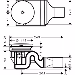 Hansgrohe 60067000 accessoire de douche et de baignoire Siphons de baignoire
