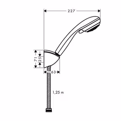 Hansgrohe Crometta 85 1,25 m Chrome