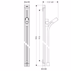 Hansgrohe Unica 0,9 m Chrome