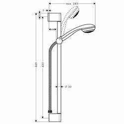 Hansgrohe Crometta 85 système de douche Chrome
