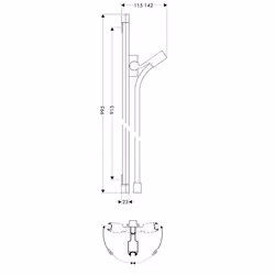 Hansgrohe Unica 0,9 m Chrome