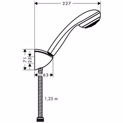 Hansgrohe Crometta 85 1,25 m Chrome