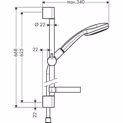 Hansgrohe Croma 100 système de douche Chrome