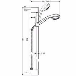 Hansgrohe Crometta 85 système de douche Chrome