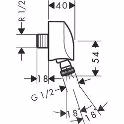 Hansgrohe FixFit support de douche - Vue supplémentaire 2