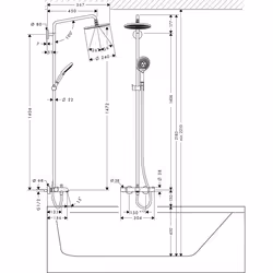 Hansgrohe Raindance Select S 240 bain/douche système de douche 2 tête(s) Chrome
