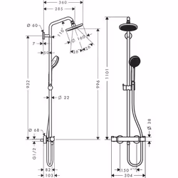 Hansgrohe Croma système de douche Chrome