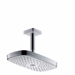 Hansgrohe Raindance Select E, Pomme de douche fixe, Chrome, Blanc, Plafond