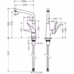 Hansgrohe Metris Acier inoxydable