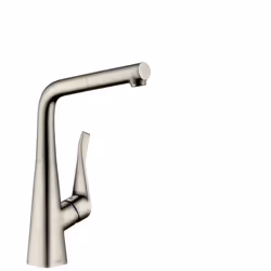 Hansgrohe Metris, Robinet de salle de bain, Acier inoxydable