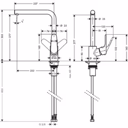 Hansgrohe Focus Acier inoxydable