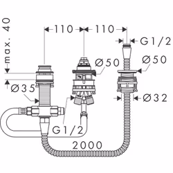 Hansgrohe 13439180 robinet de salle de bain