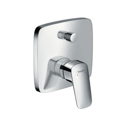 Façade mitigeur bain douche encastré 2 sorties Hansgrohe Logis chromé