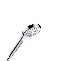 Hansgrohe Croma Select S, Pommeau de douche, Chrome, Blanc, Mur