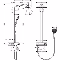 Hansgrohe Raindance Select E système de douche Chrome