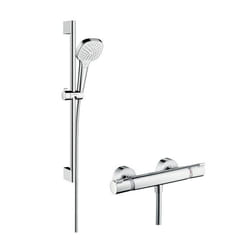 Hansgrohe Croma Select E système de douche Chrome, Blanc