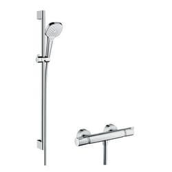 Hansgrohe Croma Select E système de douche Chrome, Blanc