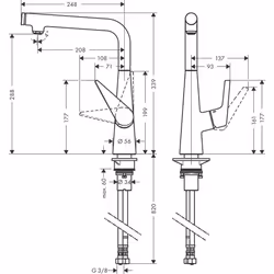 Hansgrohe Talis Select S Acier inoxydable