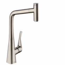 Hansgrohe Metris Select, Robinet de salle de bain, Acier inoxydable
