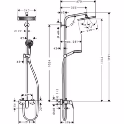 Hansgrohe Crometta E système de douche Chrome