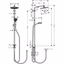 Hansgrohe Crometta S système de douche Chrome