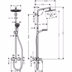 Hansgrohe Crometta S système de douche Chrome