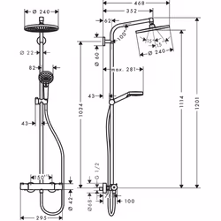 Hansgrohe Crometta S système de douche Chrome - Vue supplémentaire 4