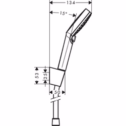 Hansgrohe Crometta 1,25 m Chrome, Blanc