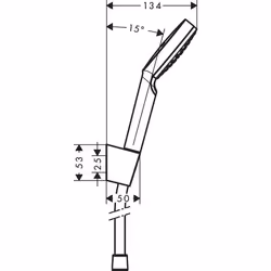 Hansgrohe Crometta 1,25 m Chrome, Blanc