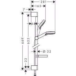 Hansgrohe Crometta système de douche Chrome, Blanc - Vue supplémentaire 6