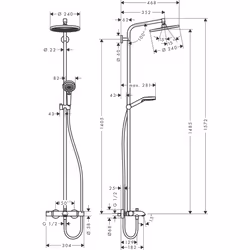 Hansgrohe Crometta S système de douche Chrome