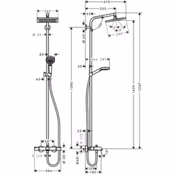 Hansgrohe Crometta E système de douche Chrome