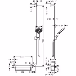 Hansgrohe Raindance Select S système de douche Chrome - Vue supplémentaire 6