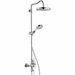 Le set de douche comprend douche de tête, douchette à main, thermostat de douche, flexible, curseurs diamètre de la tête de d ...