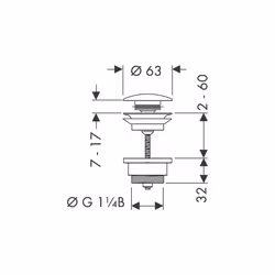 Hansgrohe 50100340 accessoire de douche et de baignoire Siphons de baignoire