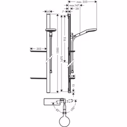 Hansgrohe Raindance Select S système de douche Chrome - Vue supplémentaire 6