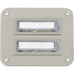 Heidemann 70143 Plaque de sonnette avec porte-nom x2 acier inoxydable 24 V/1 A