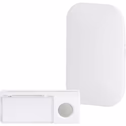 enquête Récepteur blanc pur brillant et émetteur blanc pur Clip ceinture avec support mural Émetteur protégé contre les proje ...